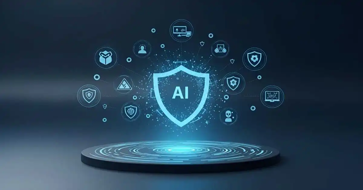 AI monitoring network security in real-time with digital shield protection