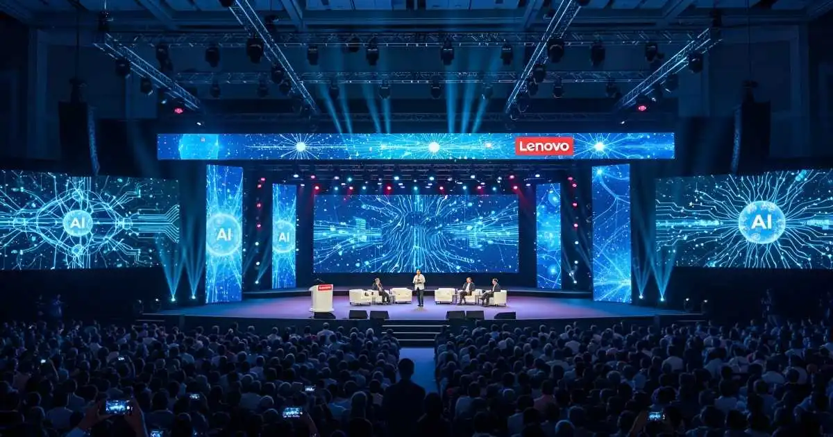 Lenovo Tech World '26 India event at JW Marriott New Delhi showcasing Qira AI and enterprise solutions