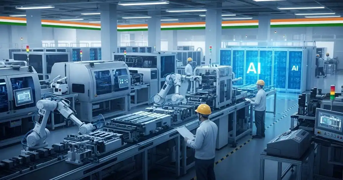 Micron's semiconductor assembly and test facility in Sanand, Gujarat, India - first large-scale chip production in the country